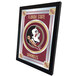 A white framed mirror with the Florida State University Seminoles logo.