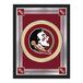 A rectangular decorative mirror featuring the Florida State University logo and colors.