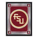 A decorative mirror featuring the Florida State University logo and colors.