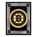 A rectangular decorative mirror featuring the Boston Bruins logo in the center with team logos in each corner.