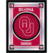 A white framed University of Oklahoma logo mirror.