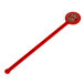 a close-up of a red object