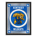 A blue and silver framed mirror with a University of Kentucky Wildcats logo in the center.