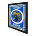 A blue and black framed University of Kentucky mirror with a white background featuring a University of Kentucky logo.