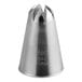 An Ateco stainless steel closed star piping tip with a spiky design on a white background.