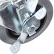A close-up of a Garland and US Range swivel plate caster wheel.