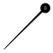 A long black stick with a black circle at the end.