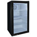 Excellence EMM-4S Black Countertop Display Refrigerator with Swing Door - 3.8 Cu. Ft.
