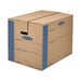 Banker's Box 0062901 SmoothMove Prime 24 inch x 18 inch x 18 inch Kraft / Blue Large Moving Box - 6/Case