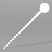 A white disc pick with a white stick and ball.