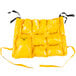 A yellow Continental caddy bag with black straps.