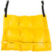 A yellow Continental vinyl bag with black straps.