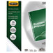 A pack of Fellowes clear binding system covers for business proposals.