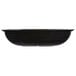 A black rectangular Cambro Camwear bowl with ribbed sides.