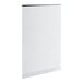 A clear plastic strip curtain designed for display coolers, measuring 48 inches by 50 inches.