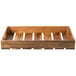 A Tablecraft acacia wood serving crate with four slats.