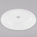 A white Libbey Porcelana wide rim porcelain plate with a small logo on it.