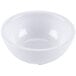 A white Tablecraft round ribbed melamine ramekin.
