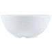 A Tablecraft white melamine ramekin with a curved design.