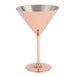 A GET copper and silver martini glass.