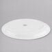 A white Libbey oval porcelain platter with a narrow rim.