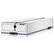 Fellowes 00006 Banker's Box 9 inch x 23 1/4 inch x 5 3/4 inch Check / Deposit Slip Storage Box with String & Button Closure - 12/Case
