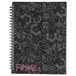 Mead 400015933 Pink & Black Wirebound Black 8 1/4 inch x 6 1/4 inch Ruled Notebook - 70 Sheets
