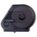 A black San Jamar Quantum jumbo toilet paper dispenser.