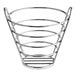 A silver metal Clipper Mill round wire basket with a handle.
