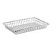 A Clipper Mill stainless steel rectangular wire grid basket.