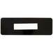 A black rectangular object with a white rectangle and black border.