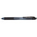 A Pentel EnerGel-X black roller gel pen with a black cap and a silver clip.