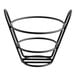 A black Clipper Mill iron wire bucket basket.