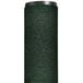 A roll of forest green carpet with a black border.