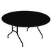 Correll CF60PX07 60 inch Round Black Granite High Pressure Heavy Duty Folding Table