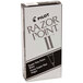 A close-up of a box of 12 Pilot Razor Point II black marker pens.