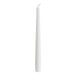 A white 10-inch taper candle.