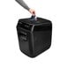 A person holding a black Fellowes AutoMax 130C shredder.