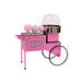 A pink Benchmark USA cotton candy cart.