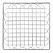 A Clipper Mill chrome plated iron square wire basket with a grid pattern.