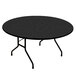 Correll CF48PX07 48 inch Round Black Granite High Pressure Heavy Duty Folding Table