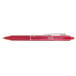 A red Pilot FriXion Clicker pen with a white tip.