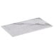 A white rectangular Thunder Group marble melamine serving board.