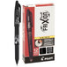 A box of 12 black Pilot FriXion Ball pens with black ink.