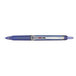 A Pilot Precise V5RT blue retractable pen with a black cap.