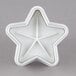 A white star shaped cookie cutter.