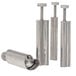 A set of Ateco stainless steel heart-shaped pastry cutters.