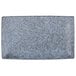 A blue rectangular platter with a speckled surface.