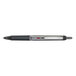 A Pilot Precise V5RT black and silver retractable pen.