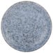 A close-up of a 10 Strawberry Street Biseki round blue stoneware bread and butter plate with a gray speckled surface.